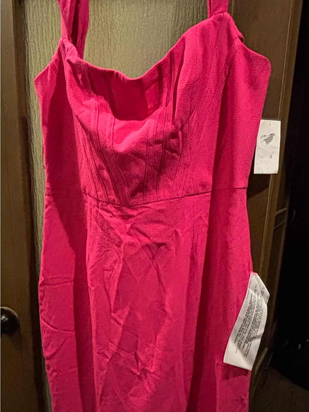 Dress The Population Vibrant Pink Sleeveless Dress Nwt